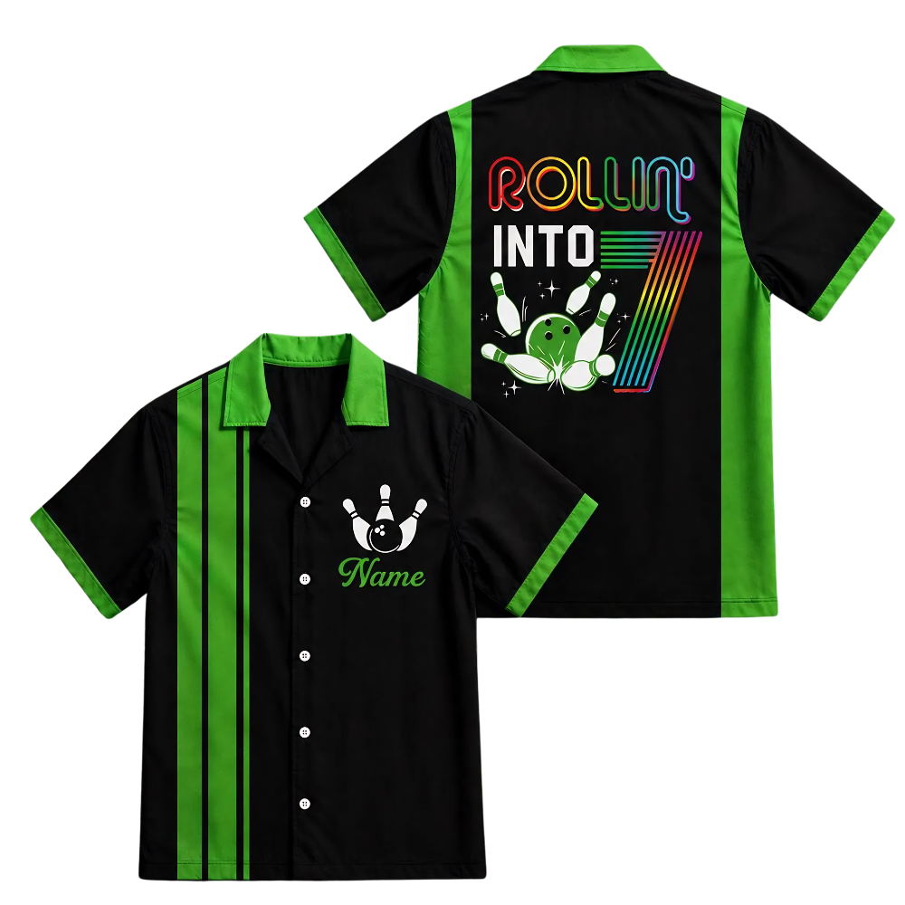 Rollin Into Custom Age Bowling Hawaiian Shirt Men Women, Custom Birthday Bowling Shirt BE0246