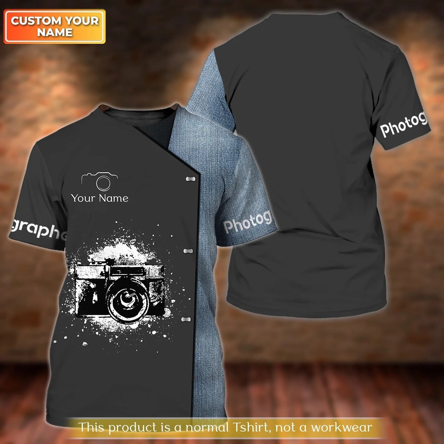 Photographer Shirt Personalized Name 3D Tshirt Gift For Photographer TO2653