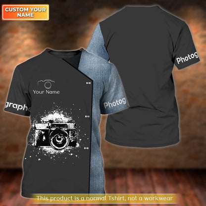 Photographer Shirt Personalized Name 3D Tshirt Gift For Photographer TO2653