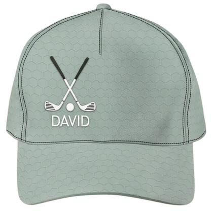 Custom Name Golf White Baseball Cap, Personalized Golf 3D Printed Hat CP0598