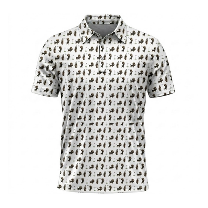 Dachshund Golfing Mens Golf Polo Shirt, Dachshund Dog Golf Shirts GZ0373