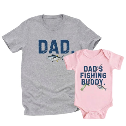 Dad Dad's Fishing Buddy Matching Father And Me T Shirt, Fishing Matching Daddy And Baby Shirts ET0999