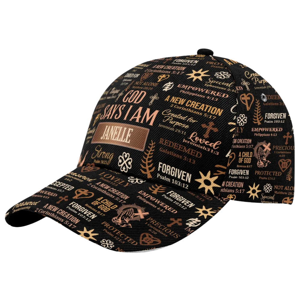 God Say I Am Custom Christian Baseball Cap, Personalized Faith God Hats CP0573