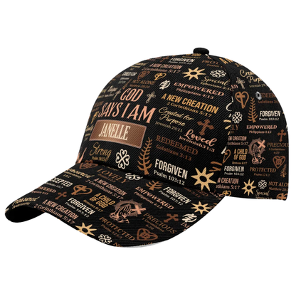 God Say I Am Custom Christian Baseball Cap, Personalized Faith God Hats CP0573