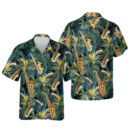 Saxophone Tropical Hawaiian Shirt For Men Women, Saxophone Hawaiian Shirt HE0629