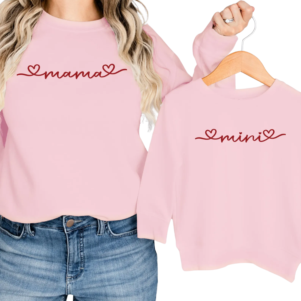 Matching Mama And Mini Sweatshirt, Mother And Daughter Sweatshirt ET1397