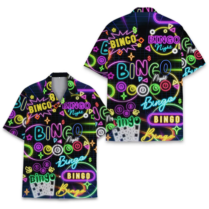 Bingo Game Neon Hawaiian Shirt Men Women, Bingo Lover Hawaiian Shirt HE0714