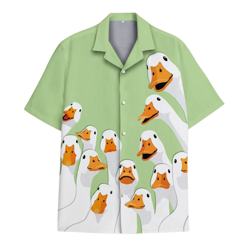 Funny Goose Mint Hawaiian Shirt For Men And Women, Goose Hawaiian Shirt HE0647