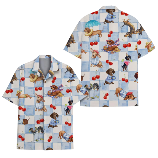 Funny Dachshund Hawaiian Shirt For Men Women, Dachshund Dog Hawaiian Shirt HE0684