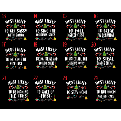 Custom Most Likely To Christmas Family Matching Shirts, Custom Funny Christmas Family Shirts ET1182