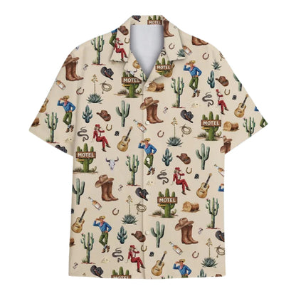 Vintage Cowboy Cowgirl Hawaiian Shirt For Men Women, Western Hawaiian Shirts HE0476