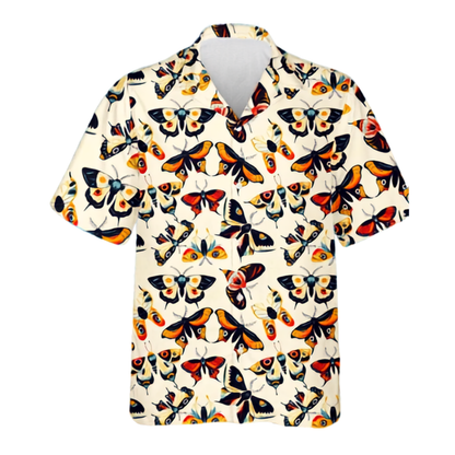 Butterflies Vintage Hawaiian Shirt For Men Women, Butterfly Hawaiian Shirt HE0576