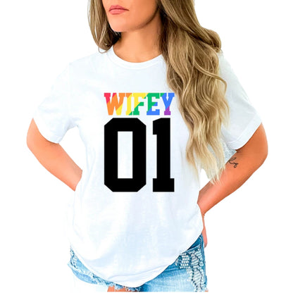 Custom Lesbian Matching Couple T Shirt, Personalized Lesbian LGBT Matching Shirts For Couples ET0772