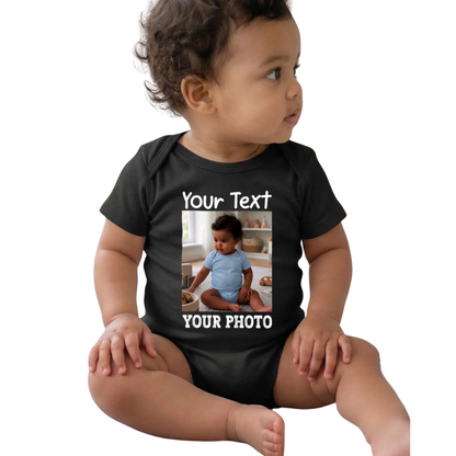 Custom Photo Baby Bodysuit, Personalized Bodysuit With Baby Picture BB0004