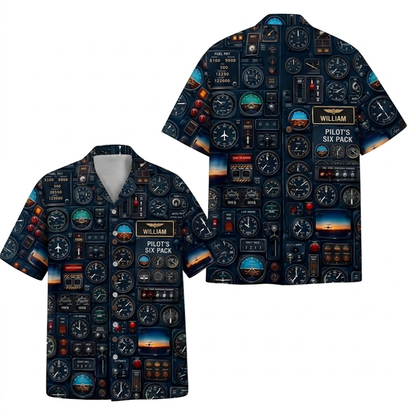 Custom Name Pilot Hawaiian Shirt, Personalized Pilot Hawaiian Shirts HE0737