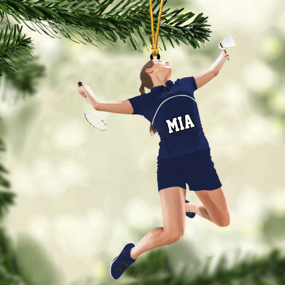 Custom Personalized Badminton Lovers Christmas Ornament, Gift For Badminton Player OO1744