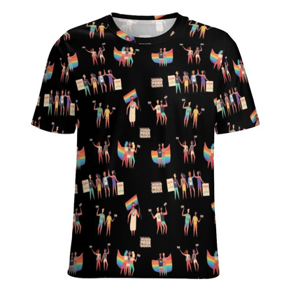 Love Is Love Lgbt Pride Month Pattern Tee 3S Shirt For Lesbian Women, Gaymer Couple 3D Tshirt LO0919