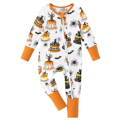 Halloween Baby Romper Convertible Zipper, Halloween Convertible Romper For Baby BB0620
