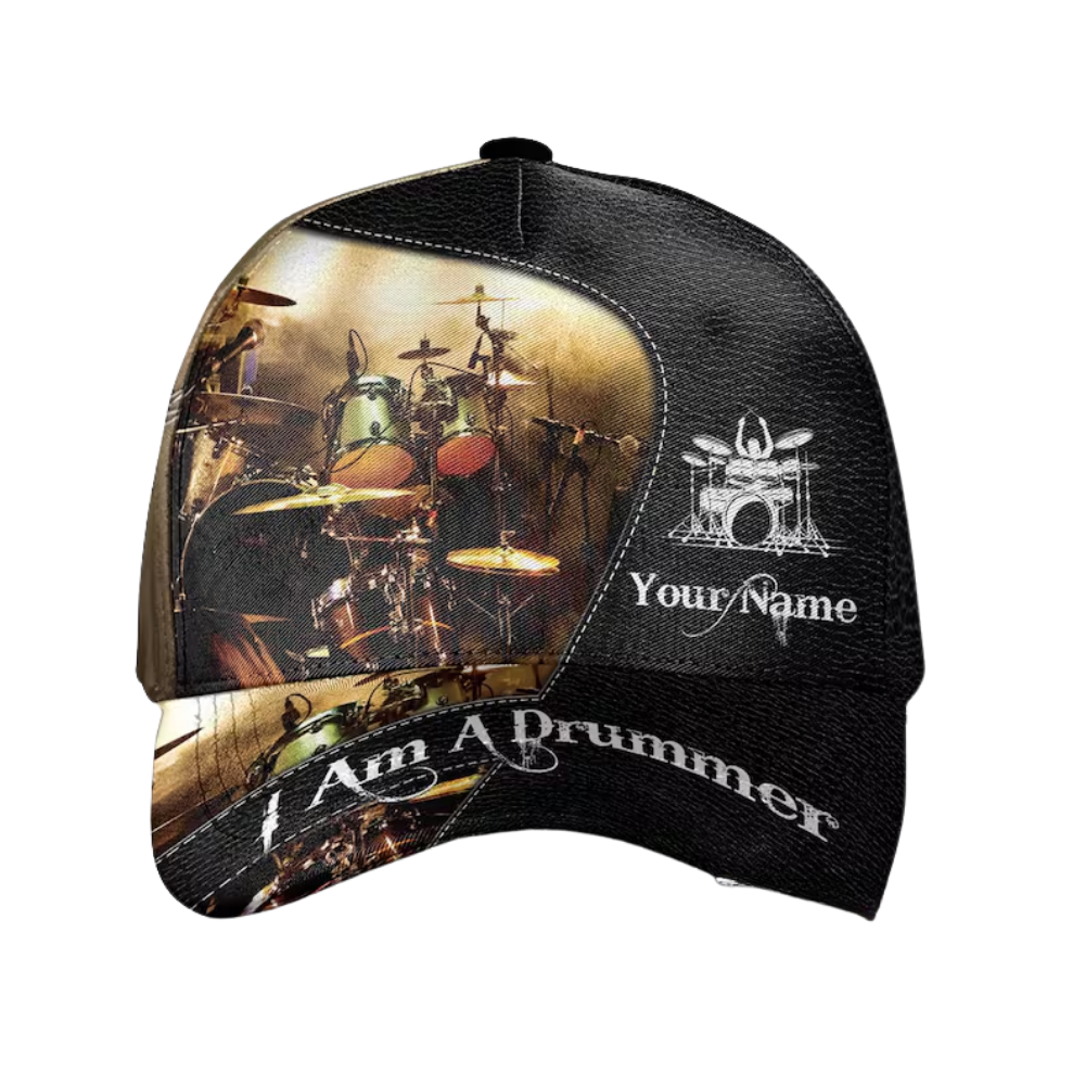 I Am A Drummer Custom Drum Baseball Cap, Custom Drummer Hat Caps CP0140