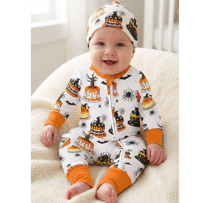 Halloween Baby Romper Convertible Zipper, Halloween Convertible Romper For Baby BB0620