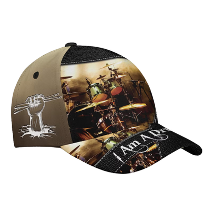 I Am A Drummer Custom Drum Baseball Cap, Custom Drummer Hat Caps CP0140