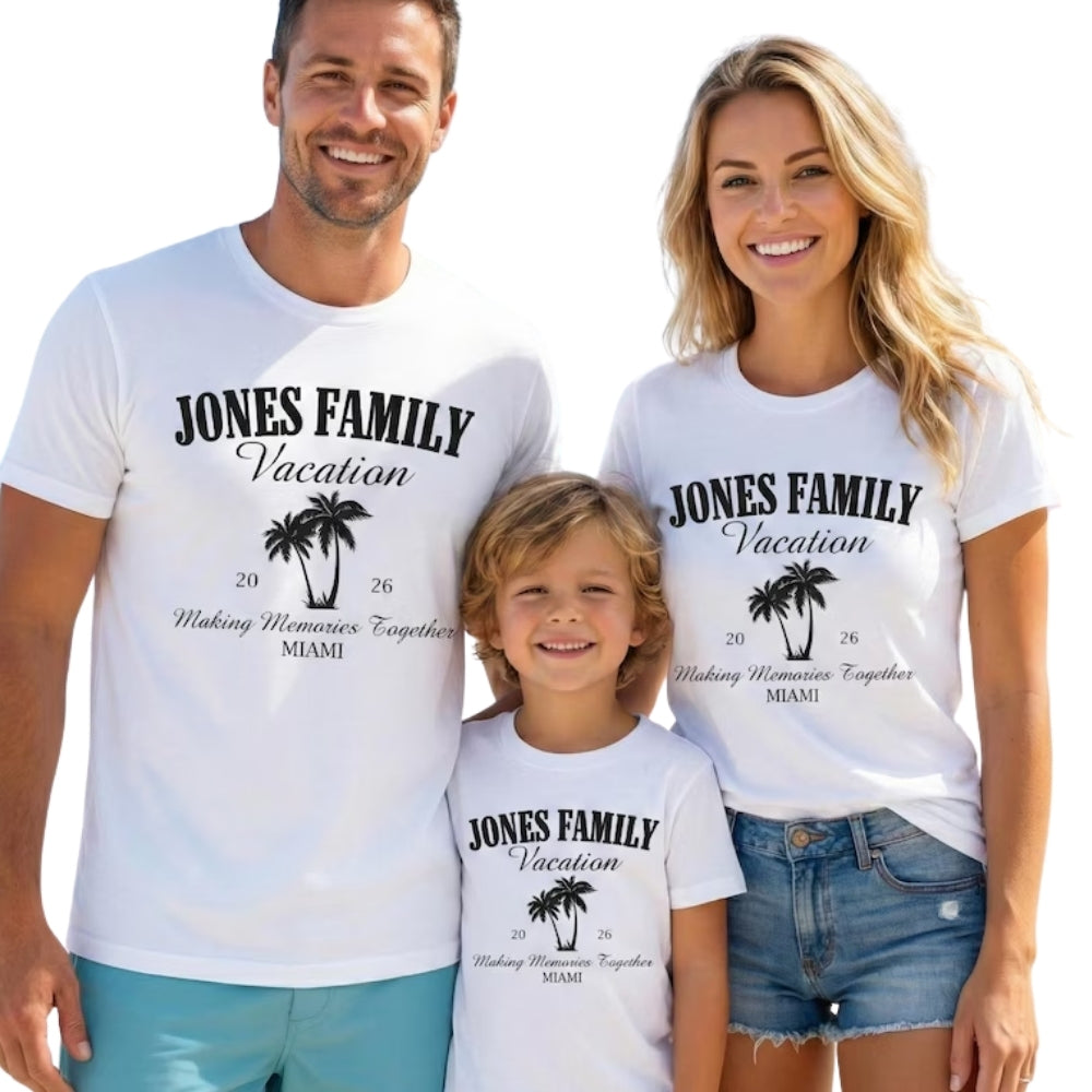 Custom Family Vacation Making Memories Together Matching T Shirts, Custom Family Vacation Shirts ET0162