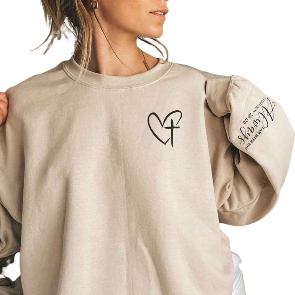 Bible Verse Faith Christian Sweatshirt for Women, Religious Jesus Sweatshirt 2D0304