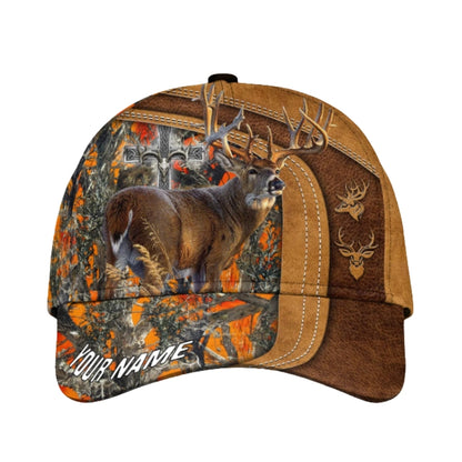 Custom Camo Cross Deer Hunting 3D Baseball Cap, Custom God Deer Hunting CP0344