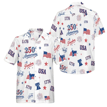 Matching 250 Anniversary Family Hawaiian Shirt, Independence Day Matching Hawaiian Shirts For Family ET0992