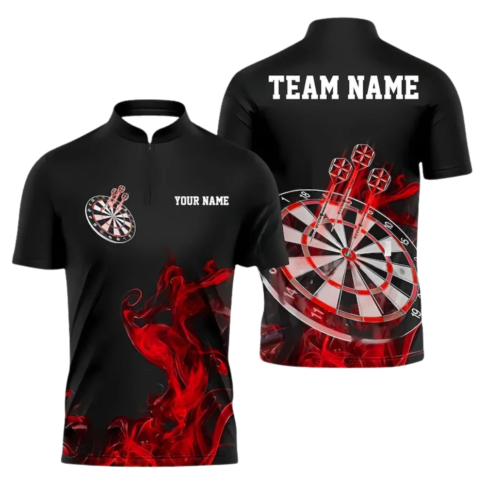 Custom Cyan Smoke Dartboard Darts Men's Jersey, Custom Team Darts Shirts DE0063