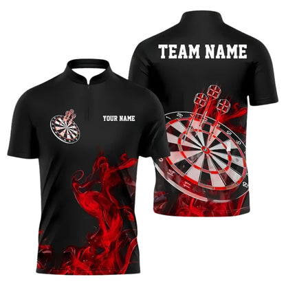 Custom Cyan Smoke Dartboard Darts Men's Jersey, Custom Team Darts Shirts DE0063