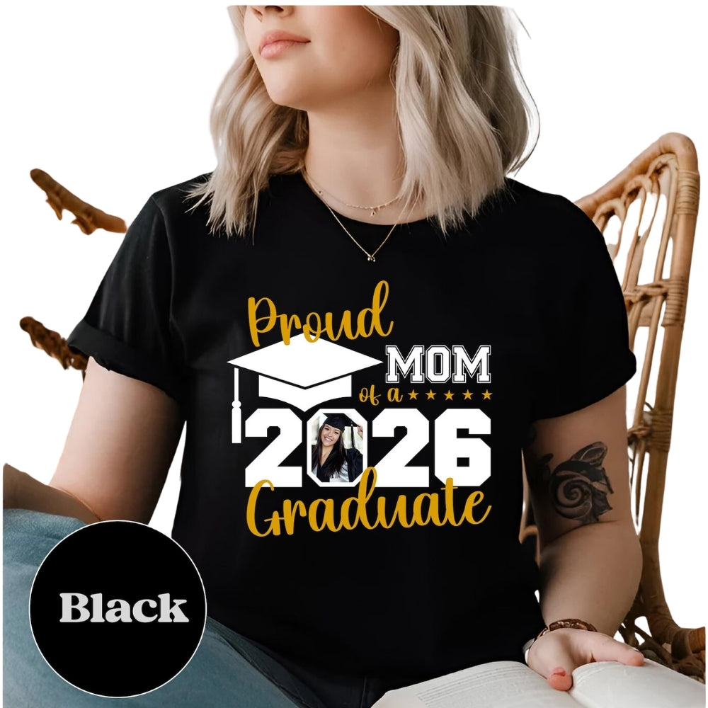 Proud Of A Graduate Custom Photo Matching Family T Shirts, Custom Family Graduation Matching Shirts ET0457
