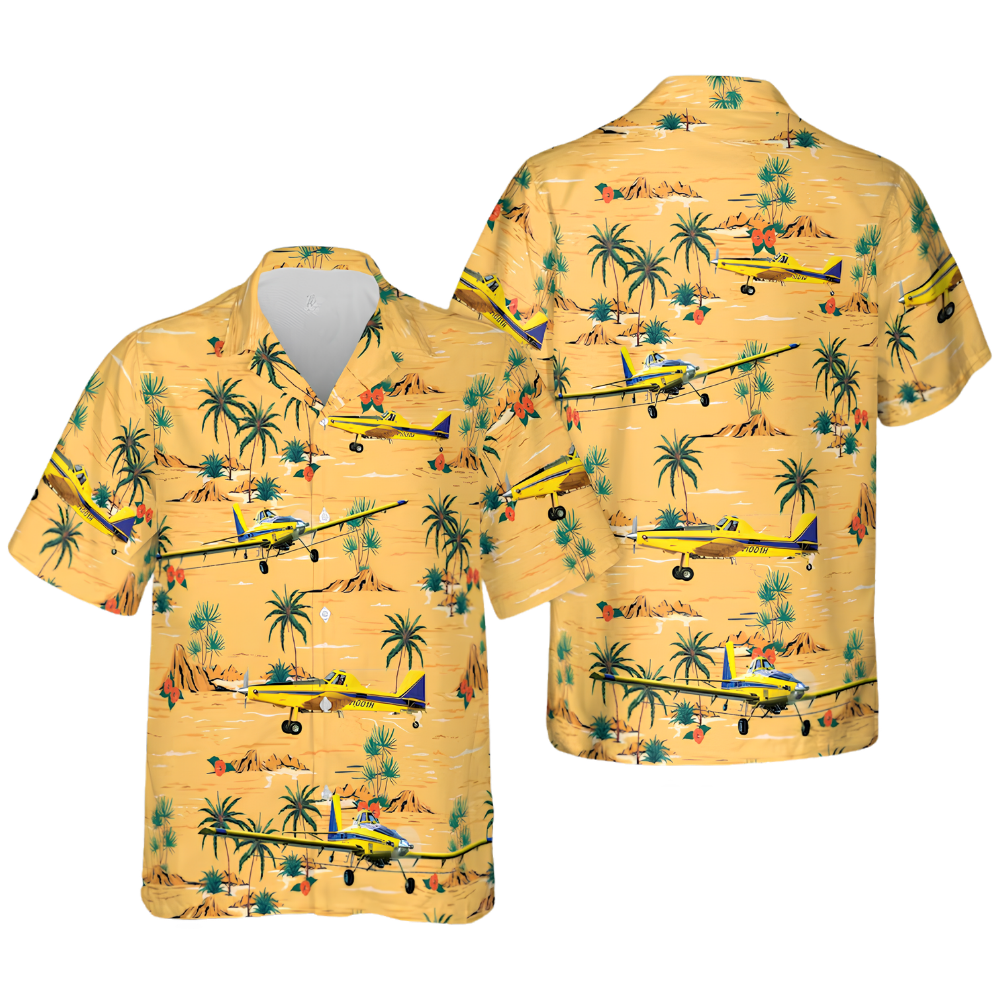 Air Tractor AT-500 Aircraft Hawaiian Shirt For Men, Aircraft Hawaiian Shirt  HE0779