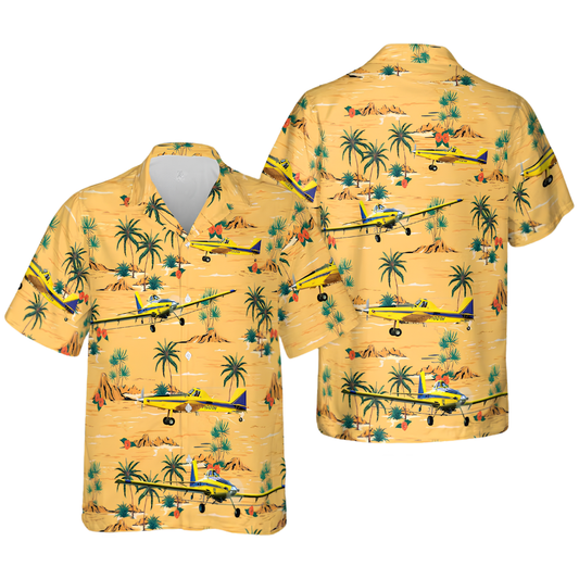 Air Tractor AT-500 Aircraft Hawaiian Shirt For Men, Aircraft Hawaiian Shirt  HE0779