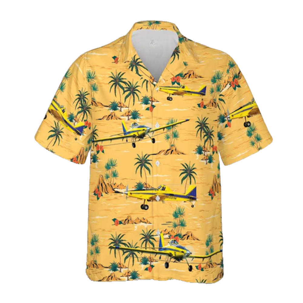 Air Tractor AT-500 Aircraft Hawaiian Shirt For Men, Aircraft Hawaiian Shirt  HE0779
