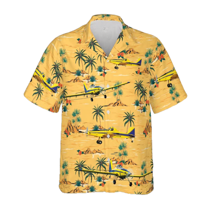 Air Tractor AT-500 Aircraft Hawaiian Shirt For Men, Aircraft Hawaiian Shirt  HE0779
