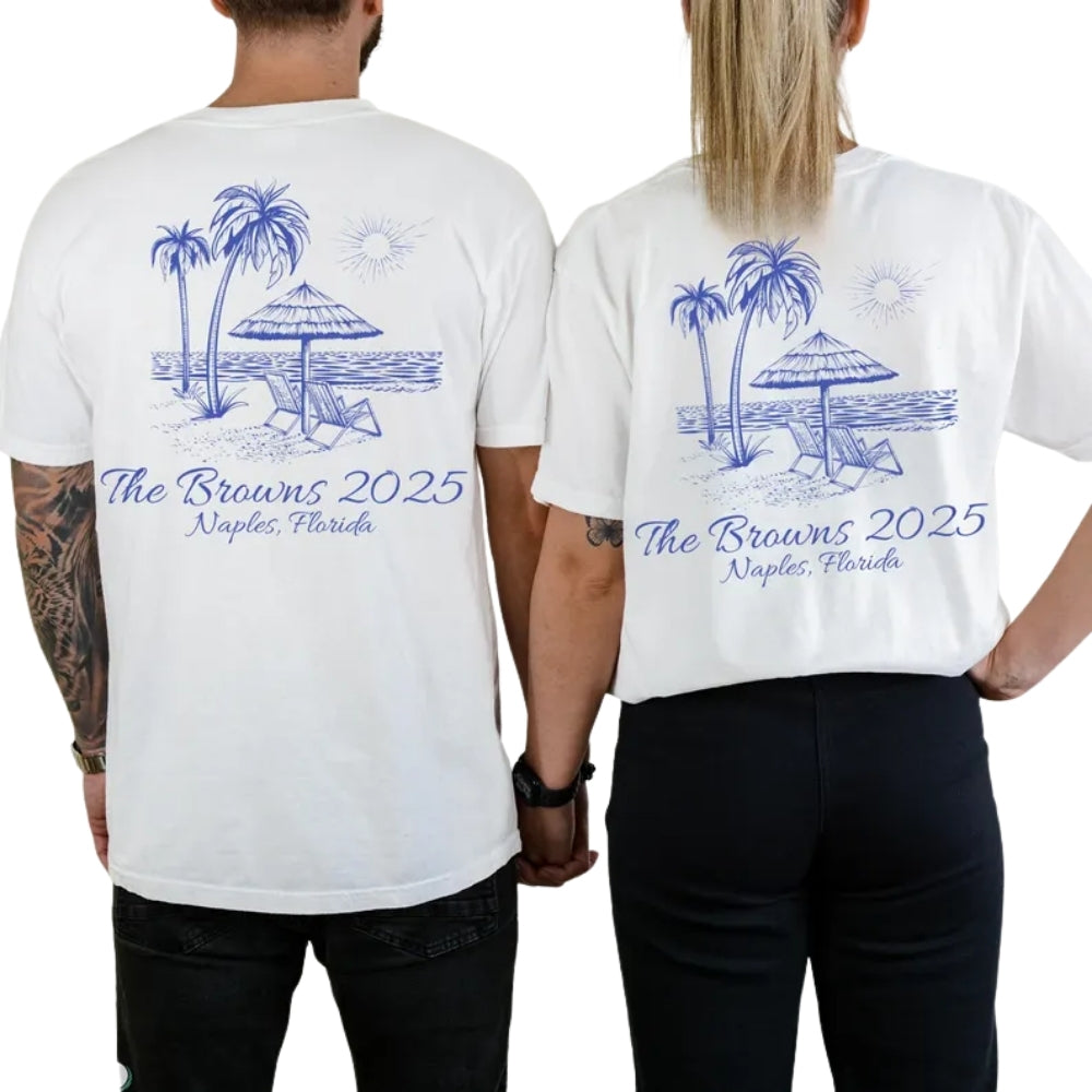 Family Trippin Custom Matching Family T Shirts, Custom Family Beach Vacation Shirts ET0310