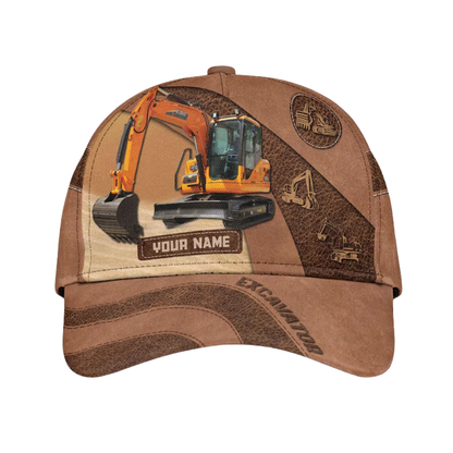 Custom Name Excavator Baseball Cap, Custom Construction Excavator Workers Caps Hats CP0142