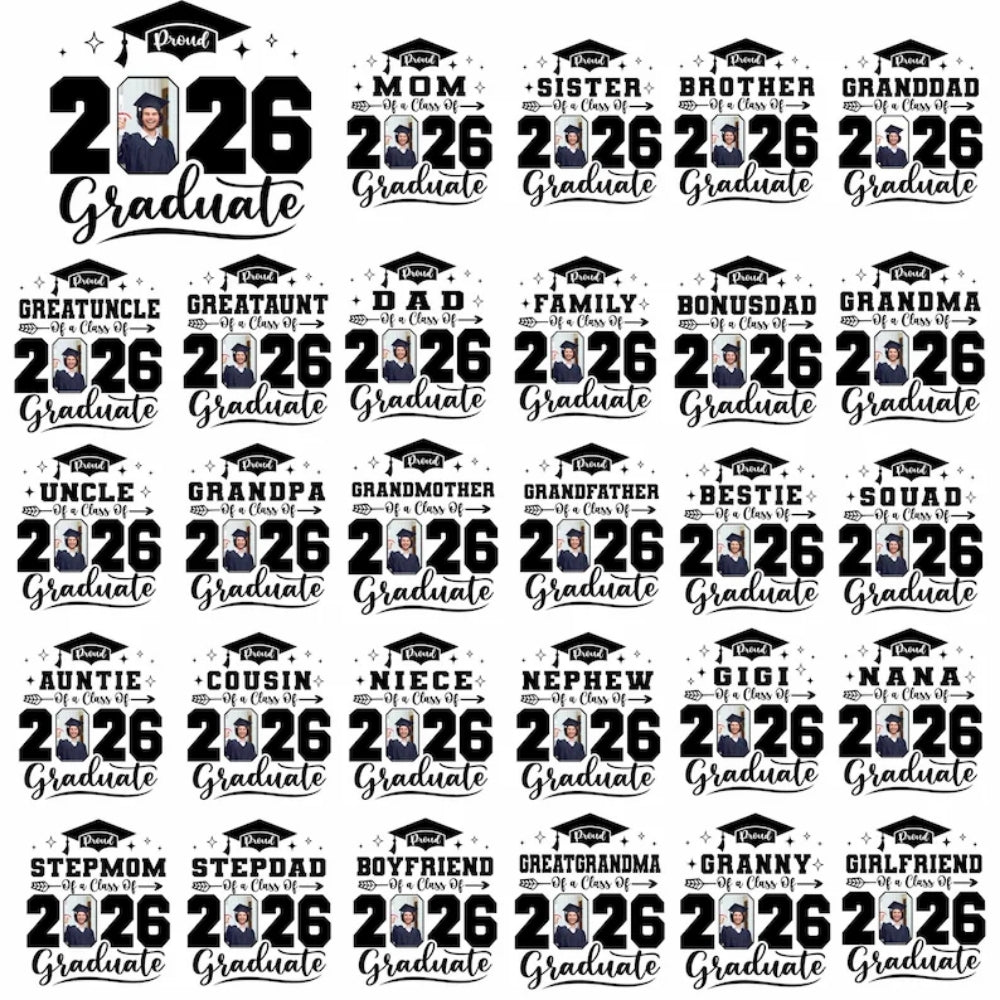 Custom Photo Graduation Matching T Shirt For Family, Custom Graduate Matching Family Shirts ET0189
