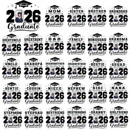 Custom Photo Graduation Matching T Shirt For Family, Custom Graduate Matching Family Shirts ET0189