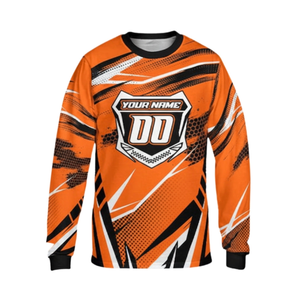 Custom Name Number Motocross Long Sleeve Jersey Shirt, Custom Dirt Bike Racing Shirts ME0003