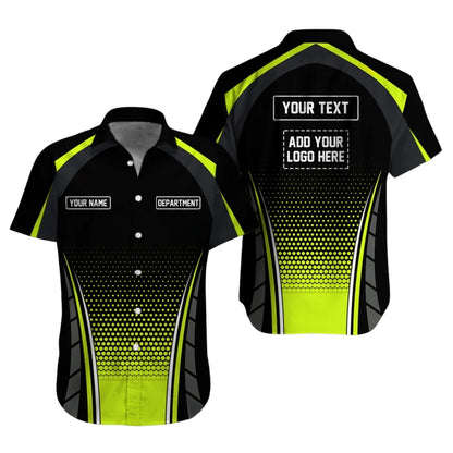 Custom Racing Workwear Hawaiian Shirt With Logo, Personalized Racing Mechanic Shirts HE0290