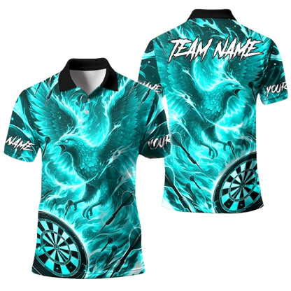 Custom Flame Phoenix Darts Polo Shirt For Mens, Custom Phoenix Darts Team Shirts DE0064