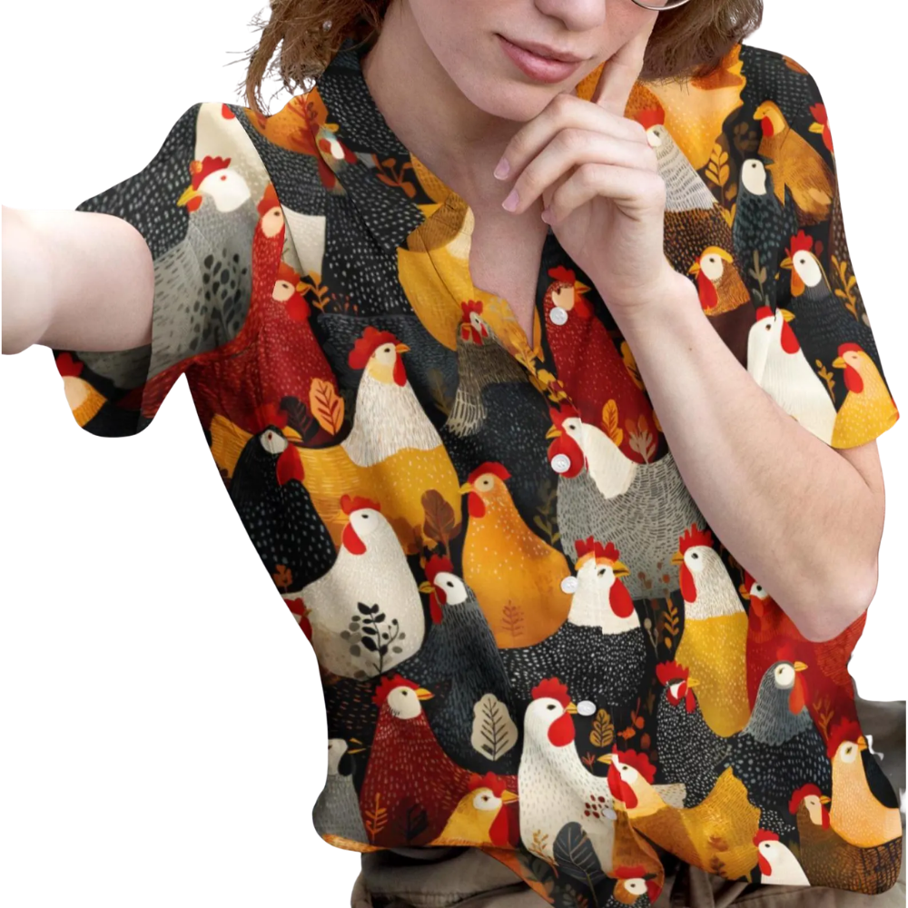 Chicken Hawaiian Shirt For Men And Women, Chicken Lover Hawaiian Shirt HE0364