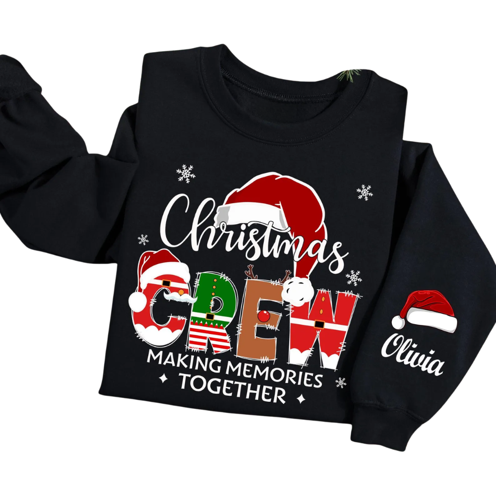 Christmas Crew Making Memories Together Custom Name Maching Family Sweatshirt, Personalized Matching Christmas Crew Sweater ET1690