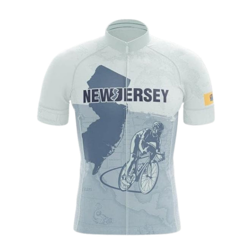New Jersey State Cycling Short Sleeve Jersey For Men, New Jersey Cycling Jerseys CZ0080