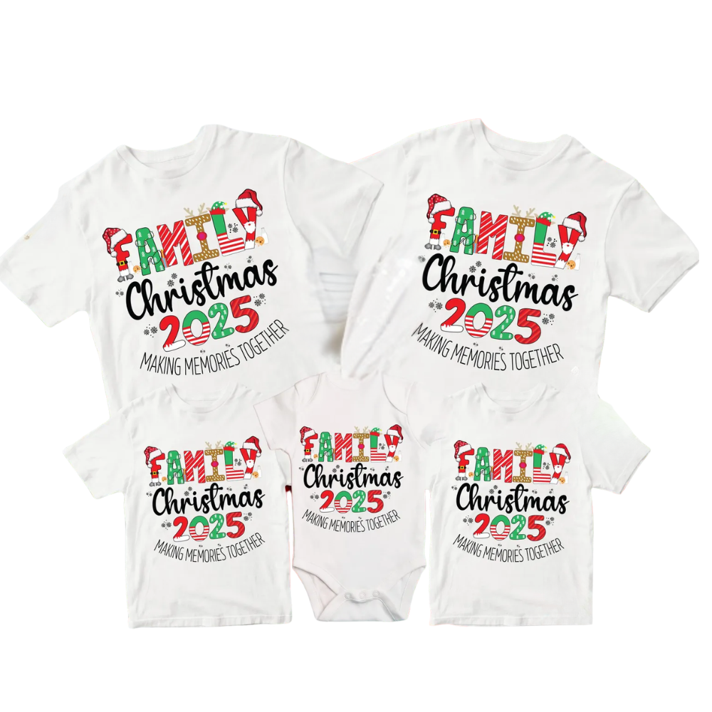 Custom Family Christmas Making Memories Together Matching T Shirt, Custom Christmas Family Shirts ET1177