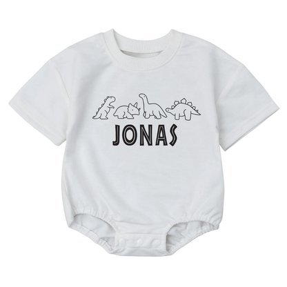 Personalized Dinosaur Baby T Shirt Romper Cute, Custom Dinosaur Baby Romper With Name BB0052