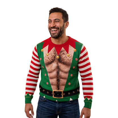 Fat Belly Santa Christmas Ugly Sweatshirt For Men, Funny Christmas Sweater 3D Printed 2D1181