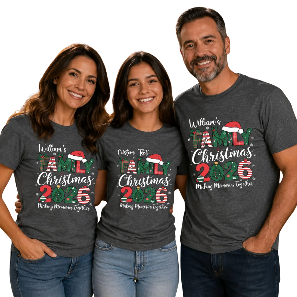 Family Christmas Making Memories Togheter Custom Matching Sweatshirts, Personalized Christmas Matching Family Sweatshirts ET1284